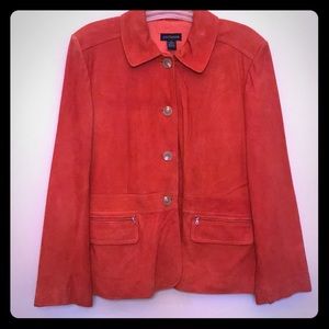 Ann Taylor Burnt Orange Suede Jacket